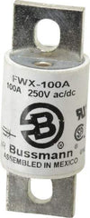 Cooper Bussmann - 250 VAC/VDC, 100 Amp, Fast-Acting Semiconductor/High Speed Fuse - Stud Mount Mount, 3-1/8" OAL, 200 (RMS), 50 at DC kA Rating, 1-7/32" Diam - Top Tool & Supply