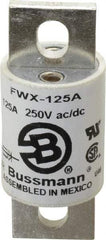 Cooper Bussmann - 250 VAC/VDC, 125 Amp, Fast-Acting Semiconductor/High Speed Fuse - Stud Mount Mount, 3-1/8" OAL, 200 (RMS), 50 at DC kA Rating, 1-7/32" Diam - Top Tool & Supply