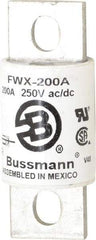 Cooper Bussmann - 250 VAC/VDC, 200 Amp, Fast-Acting Semiconductor/High Speed Fuse - Stud Mount Mount, 3-1/8" OAL, 200 (RMS), 50 at DC kA Rating, 1-7/32" Diam - Top Tool & Supply