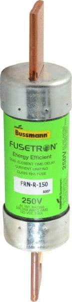 Cooper Bussmann - 125 VDC, 250 VAC, 150 Amp, Time Delay General Purpose Fuse - Bolt-on Mount, 7-1/8" OAL, 20 at DC, 200 (RMS) kA Rating, 1-9/16" Diam - Top Tool & Supply