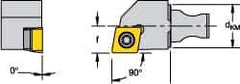 Kennametal - Right Hand Cut, Size KM16, CCMT 09T308 Insert Compatiblity, External Modular Turning & Profiling Cutting Unit Head - 10mm Ctr to Cutting Edge, 20mm Head Length, Through Coolant, Series Micro Screw-On - Top Tool & Supply