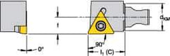 Kennametal - Right Hand Cut, Size KM16, TCMT 16T308 Insert Compatiblity, External Modular Turning & Profiling Cutting Unit Head - 10mm Ctr to Cutting Edge, 20mm Head Length, Through Coolant, Series Micro Screw-On - Top Tool & Supply