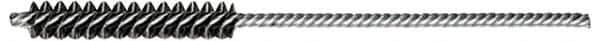 Weiler - 1-1/2" Long x 3/16" Diam Steel Hand Tube Brush - Single Spiral, 7" OAL, 0.003" Wire Diam, 3/32" Shank Diam - Top Tool & Supply