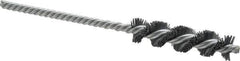 Weiler - 1/2" Diam Helical Nylon Tube Brush - Single Spiral, 0.022" Filament Diam, 2" Brush Length, 5" OAL, 3/16" Diam Shank - Top Tool & Supply