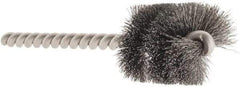 Weiler - 15/16" Diam Helical Steel Tube Brush - 0.005" Filament Diam, 1" Brush Length, 3-1/2" OAL, 7/32" Diam Stainless Steel Shank - Top Tool & Supply