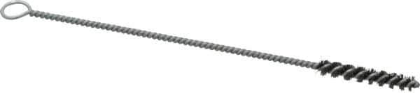 Weiler - 1-1/2" Long x 1/4" Diam Steel Hand Tube Brush - Single Spiral, 7" OAL, 0.006" Wire Diam, 3/32" Shank Diam - Top Tool & Supply