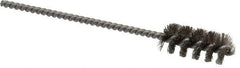 Weiler - 7/16" Diam Helical Stainless Steel Tube Brush - 0.005" Filament Diam, 1" Brush Length, 3-1/2" OAL, 1/8" Diam Stainless Steel Shank - Top Tool & Supply