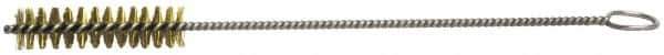 Weiler - 1" Long x 1/8" Diam Stainless Steel Hand Tube Brush - Single Spiral, 6" OAL, 0.003" Wire Diam, 3/32" Shank Diam - Top Tool & Supply