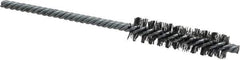 Weiler - 1/2" Diam Helical Steel Tube Brush - Double Spiral, 0.0104" Filament Diam, 2" Brush Length, 5" OAL, 5/32" Diam Shank - Top Tool & Supply