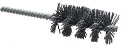 Weiler - 1-1/4" Diam Helical Nylon Tube Brush - Single Spiral, 0.035" Filament Diam, 2-1/2" Brush Length, 5-1/2" OAL, 1/4" Diam Shank - Top Tool & Supply