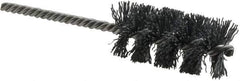 Weiler - 1-1/4" Diam Helical Nylon Tube Brush - Single Spiral, 0.022" Filament Diam, 2-1/2" Brush Length, 5-1/2" OAL, 1/4" Diam Shank - Top Tool & Supply