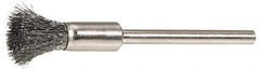 Weiler - 3/16" Brush Diam, Crimped, End Brush - 3/32" Diam Shank, 37,000 Max RPM - Top Tool & Supply