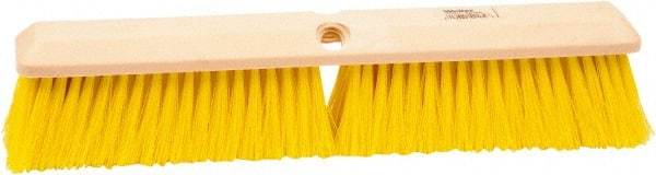 Weiler - 18" General Purpose Polypropylene Push Broom - 3" Bristle Length, Foam Block, Threaded Handle Connection, Handle Sold Separately - Top Tool & Supply