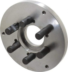 Buck Chuck Company - Adapter Back Plate for 8" Diam Self Centering Lathe Chucks - D1-5 Mount, 2.39" Through Hole Diam, 6.283mm ID, 7.87" OD, 0.794" Flange Height, Steel - Top Tool & Supply