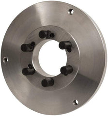 Buck Chuck Company - Adapter Back Plate for 12" Diam Self Centering Lathe Chucks - D1-8 Mount, 2" Through Hole Diam, 10.221mm ID, 12.6" OD, 0.989" Flange Height, Steel - Top Tool & Supply