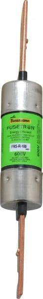 Cooper Bussmann - 300 VDC, 600 VAC, 100 Amp, Time Delay General Purpose Fuse - Bolt-on Mount, 7-7/8" OAL, 20 at DC, 200 (RMS) kA Rating, 1-5/16" Diam - Top Tool & Supply