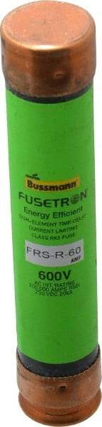 Cooper Bussmann - 250 VDC, 600 VAC, 60 Amp, Time Delay General Purpose Fuse - Fuse Holder Mount, 5-1/2" OAL, 20 at DC, 200 (RMS) kA Rating, 1-1/16" Diam - Top Tool & Supply