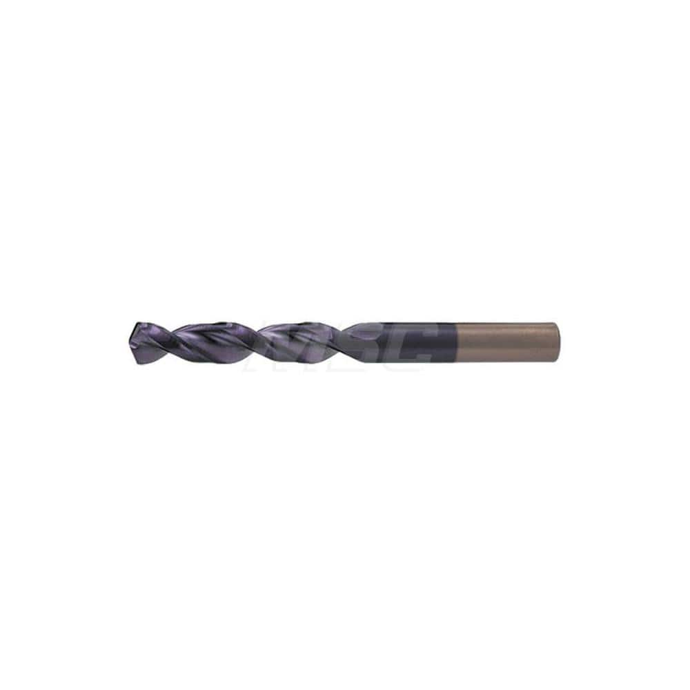 Screw Machine Length Drill Bit: 0.404″ Dia, 135 °, Cobalt Coated, Right Hand Cut, Parabolic Flute, Straight-Cylindrical Shank, Series 2175A