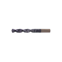 Screw Machine Length Drill Bit: 0.2969″ Dia, 135 °, Cobalt Coated, Right Hand Cut, Parabolic Flute, Straight-Cylindrical Shank, Series 2175A