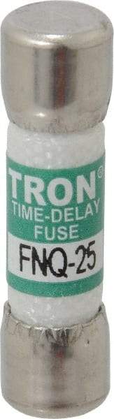 Cooper Bussmann - 500 VAC, 25 Amp, Time Delay General Purpose Fuse - Fuse Holder Mount, 1-1/2" OAL, 10 at AC kA Rating, 13/32" Diam - Top Tool & Supply