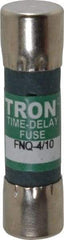 Cooper Bussmann - 500 VAC, 0.4 Amp, Time Delay General Purpose Fuse - Fuse Holder Mount, 1-1/2" OAL, 10 at AC kA Rating, 13/32" Diam - Top Tool & Supply