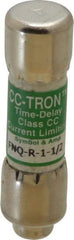 Cooper Bussmann - 300 VDC, 600 VAC, 1.5 Amp, Time Delay General Purpose Fuse - Fuse Holder Mount, 1-1/2" OAL, 200 at AC (RMS) kA Rating, 13/32" Diam - Top Tool & Supply