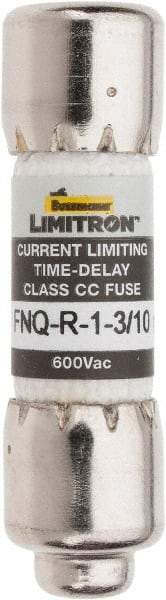 Cooper Bussmann - 300 VDC, 600 VAC, 1.3 Amp, Time Delay General Purpose Fuse - Fuse Holder Mount, 1-1/2" OAL, 200 at AC (RMS) kA Rating, 13/32" Diam - Top Tool & Supply