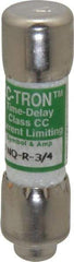 Cooper Bussmann - 300 VDC, 600 VAC, 0.75 Amp, Time Delay General Purpose Fuse - Fuse Holder Mount, 1-1/2" OAL, 200 at AC (RMS) kA Rating, 13/32" Diam - Top Tool & Supply