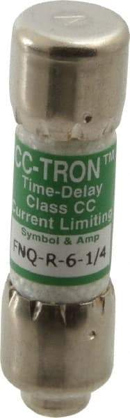 Cooper Bussmann - 300 VDC, 600 VAC, 6.25 Amp, Time Delay General Purpose Fuse - Fuse Holder Mount, 1-1/2" OAL, 200 at AC (RMS) kA Rating, 13/32" Diam - Top Tool & Supply