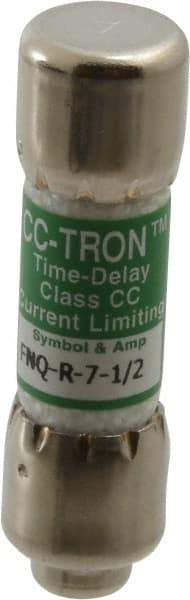 Cooper Bussmann - 300 VDC, 600 VAC, 7.5 Amp, Time Delay General Purpose Fuse - Fuse Holder Mount, 1-1/2" OAL, 200 at AC (RMS) kA Rating, 13/32" Diam - Top Tool & Supply