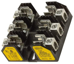 Cooper Bussmann - 3 Pole, 8 to 1/0 AWG, 250 VAC/VDC, 100 Amp, Screw Mount Fuse Block - 7.36 Inch Long x 4.94 Inch Wide x 2.06 Inch High Block - Top Tool & Supply