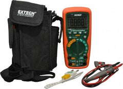 Extech - EX520, CAT IV, 1,000 VAC/VDC, Digital True RMS Multimeter - 40 mOhm, Measures Voltage, Capacitance, Current, Frequency, Resistance, Temperature - Top Tool & Supply