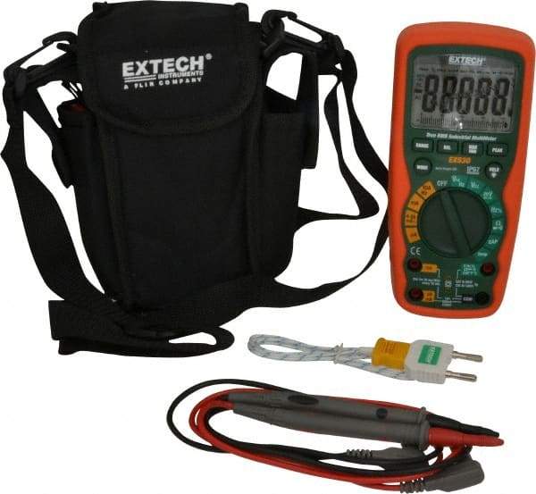 Extech - EX530, CAT IV, 1,000 VAC/VDC, Digital True RMS Multimeter - 40 mOhm, Measures Voltage, Capacitance, Current, Frequency, Resistance, Temperature - Top Tool & Supply