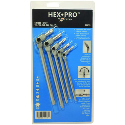 75 SET 5 CHROME TORX HEXP - Exact Industrial Supply