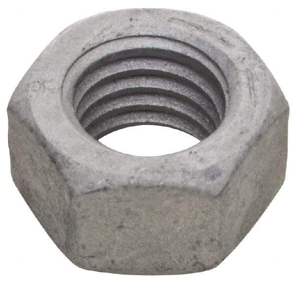 Armor Coat - 3/8-24 UNF Steel Right Hand Hex Nut - 9/16" Across Flats, 21/64" High, Armor Coat Finish - Top Tool & Supply