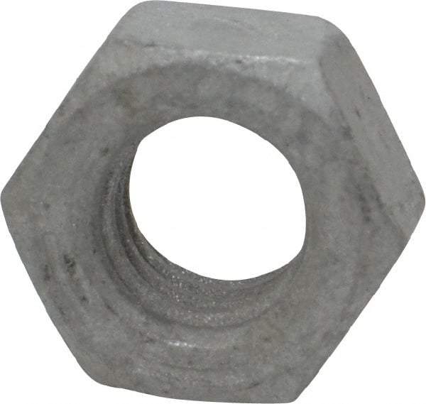 Armor Coat - 5/16-18 UNC Steel Right Hand Hex Nut - 1/2" Across Flats, 17/64" High, Armor Coat Finish - Top Tool & Supply