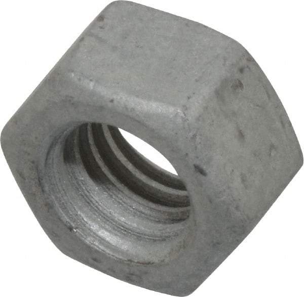 Armor Coat - 3/8-16 UNC Steel Right Hand Hex Nut - 9/16" Across Flats, 21/64" High, Armor Coat Finish - Top Tool & Supply