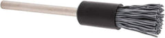 Weiler - 500 Grit, 5/16" Brush Diam, Crimped, End Brush - Super Fine Grade, 1/8" Diam Shank, 25,000 Max RPM - Top Tool & Supply