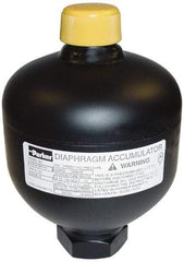 Parker - 120 Lb. Capacity, 3,620 psi Max Working Pressure, 9.88" High, Hydrin Diaphragm Accumulator - 6.14" Diam, 8 SAE Port Thread - Top Tool & Supply