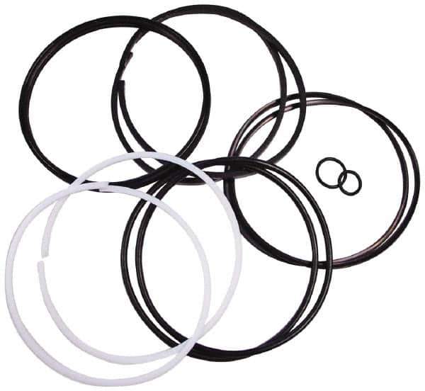 Parker - Buna Nitrile Accumulator Seal Kit - Includes V O-Ring Piston Seal, V O-Ring Backups, PTFE Glide Rings, O-Ring, O-Ring Backup, Gas Valve O-Ring, Use with 2 Inch Bore Piston Accumulator - Top Tool & Supply