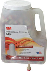 3M - 2, 18 to 5, 12 AWG, 600 Volt, Flame Retardant, Wing Twist on Wire Connector - Red & Tan, 221°F - Top Tool & Supply