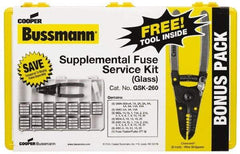 Cooper Bussmann - 32 to 250 VAC/VDC, Fuse Service Kit - 20 Amps, Glass and Ceramic - Top Tool & Supply