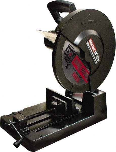 M.K. MORSE - 14" Blade Diam, 1" Arbor Hole, Miter Chop & Cutoff Saw - 1,300 RPM, 120 Volts - Top Tool & Supply