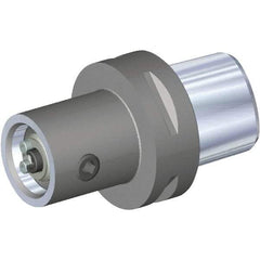 Kennametal - PSC63 Outside Modular Connection, KM63TS Inside Modular Connection, PSC to KM Taper Adapter - 89.92mm Projection, 62.99mm Nose Diam, 127.99mm OAL, Through Coolant - Exact Industrial Supply