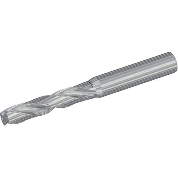 Screw Machine Length Drill Bit: 0.1378″ Dia, 180 °, Solid Carbide Bright/Uncoated, Right Hand Cut, Spiral Flute, Straight-Cylindrical Shank, Series B707A-FBS