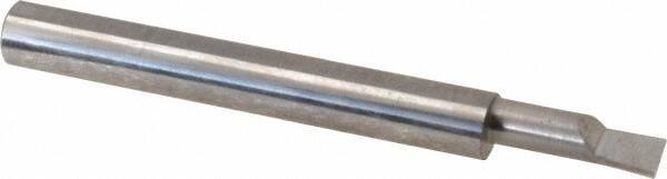 Accupro - 0.2" Min Bore Diam, 0.6" Max Bore Depth, 1/4 Shank Diam, Boring Bar - Left Hand Cut, Solid Carbide, Bright Finish - Exact Industrial Supply