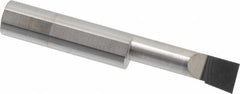 Accupro - 0.32" Min Bore Diam, 1.1" Max Bore Depth, 3/8 Shank Diam, Boring Bar - Left Hand Cut, Solid Carbide, Bright Finish - Exact Industrial Supply