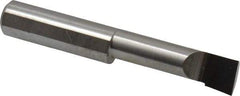 Accupro - 0.36" Min Bore Diam, 1-1/4" Max Bore Depth, 3/8 Shank Diam, Boring Bar - Left Hand Cut, Solid Carbide, Bright Finish - Exact Industrial Supply