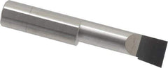 Accupro - 0.49" Min Bore Diam, 1-1/2" Max Bore Depth, 1/2 Shank Diam, Boring Bar - Left Hand Cut, Solid Carbide, Bright Finish - Exact Industrial Supply