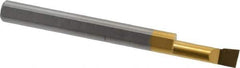 Accupro - 0.16" Min Bore Diam, 1/2" Max Bore Depth, 3/16 Shank Diam, Boring Bar - Right Hand Cut, Solid Carbide, TiN Finish - Exact Industrial Supply